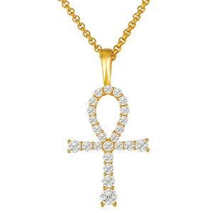 Moissanite Cross Pendant Necklace