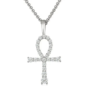 Moissanite Cross Pendant Necklace