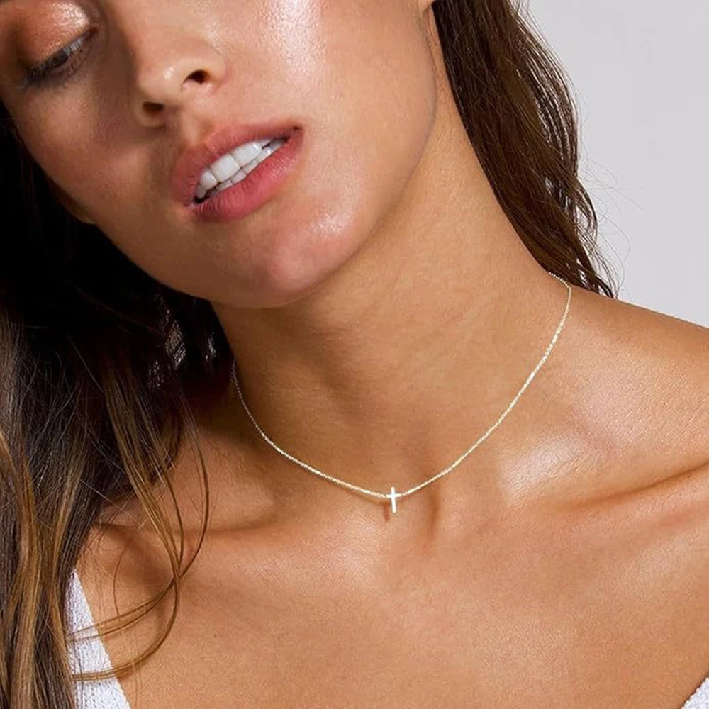 Minimalist Cross Chain Necklace