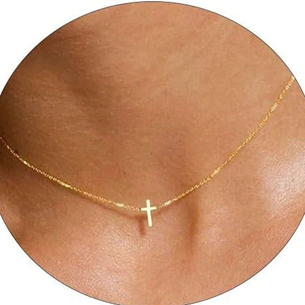 Minimalist Cross Chain Necklace