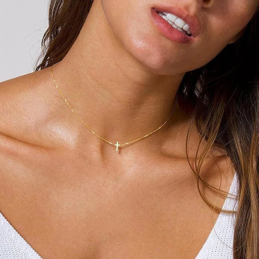 Minimalist Cross Chain Necklace