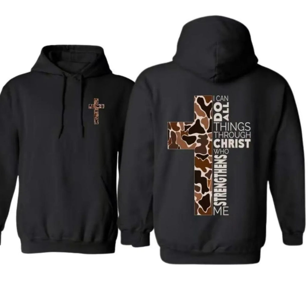 Camo Cross Christian Hoodie