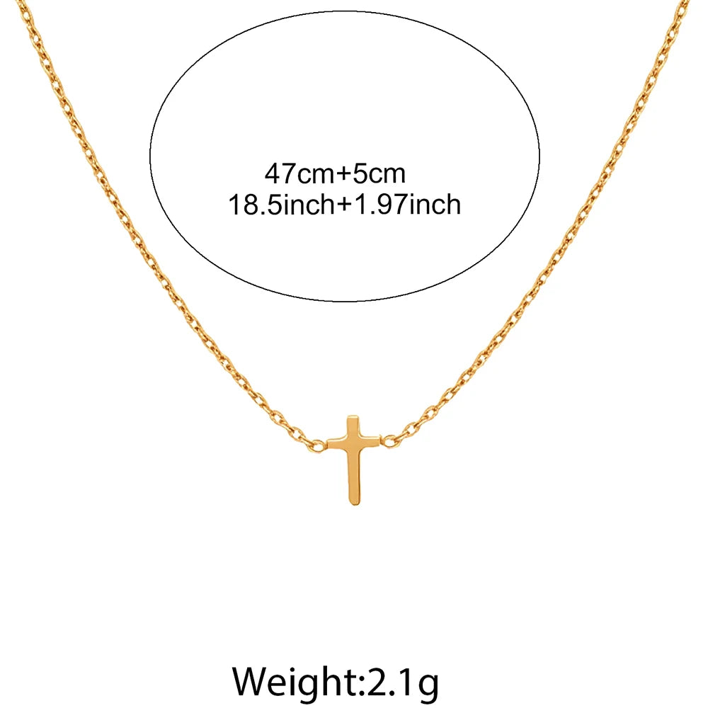 Minimalist Cross Chain Necklace