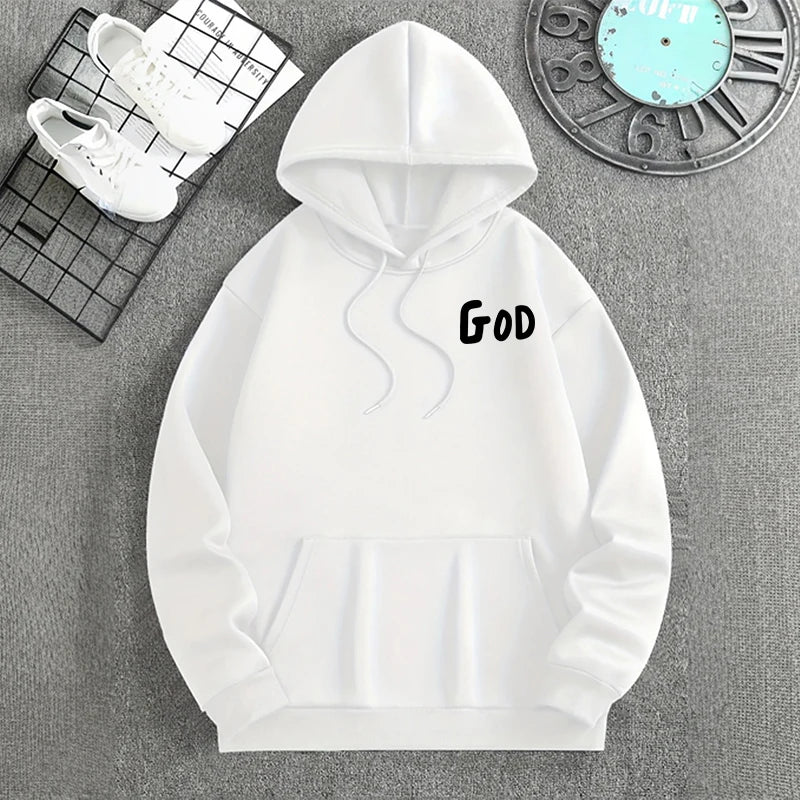 God Printed Christian Hoodie