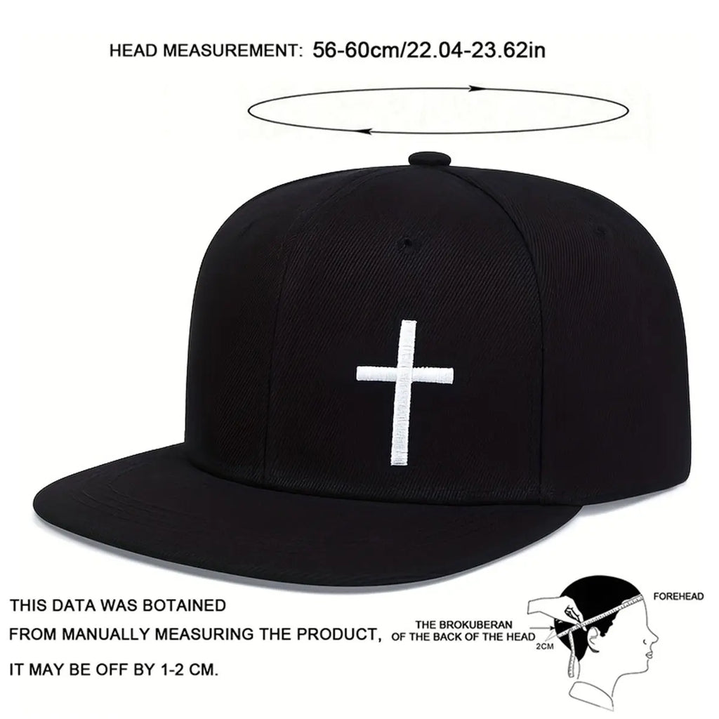 Cross Embroidery Hip Hop Cap