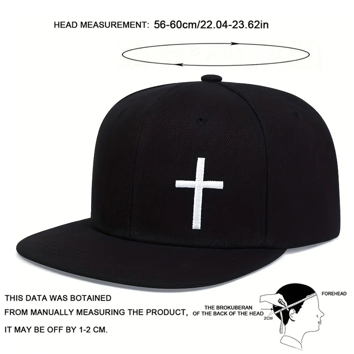 Cross Embroidery Hip Hop Cap