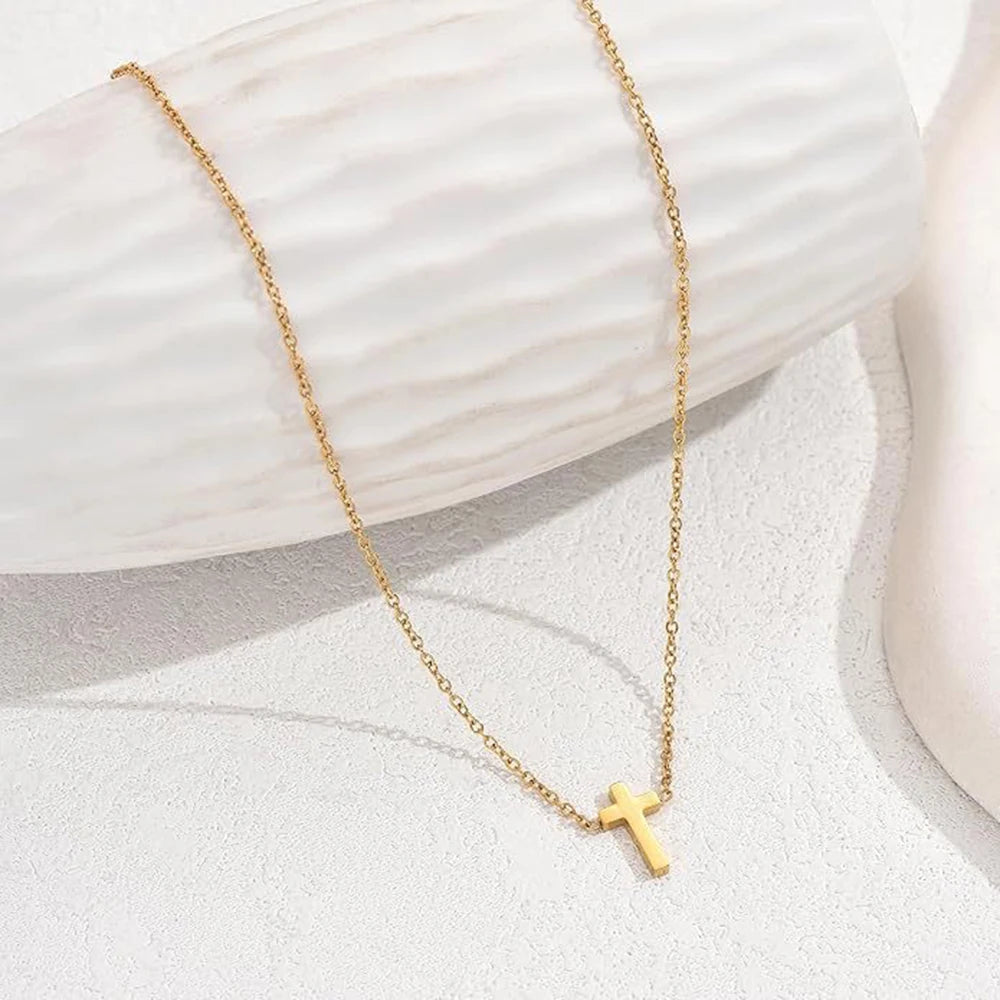 Minimalist Cross Chain Necklace