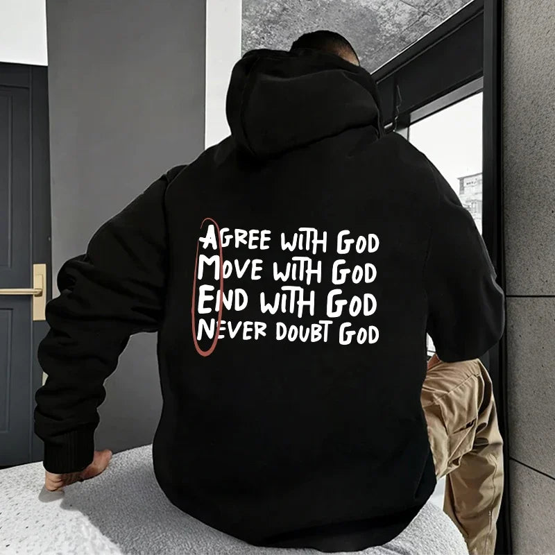 God Printed Christian Hoodie