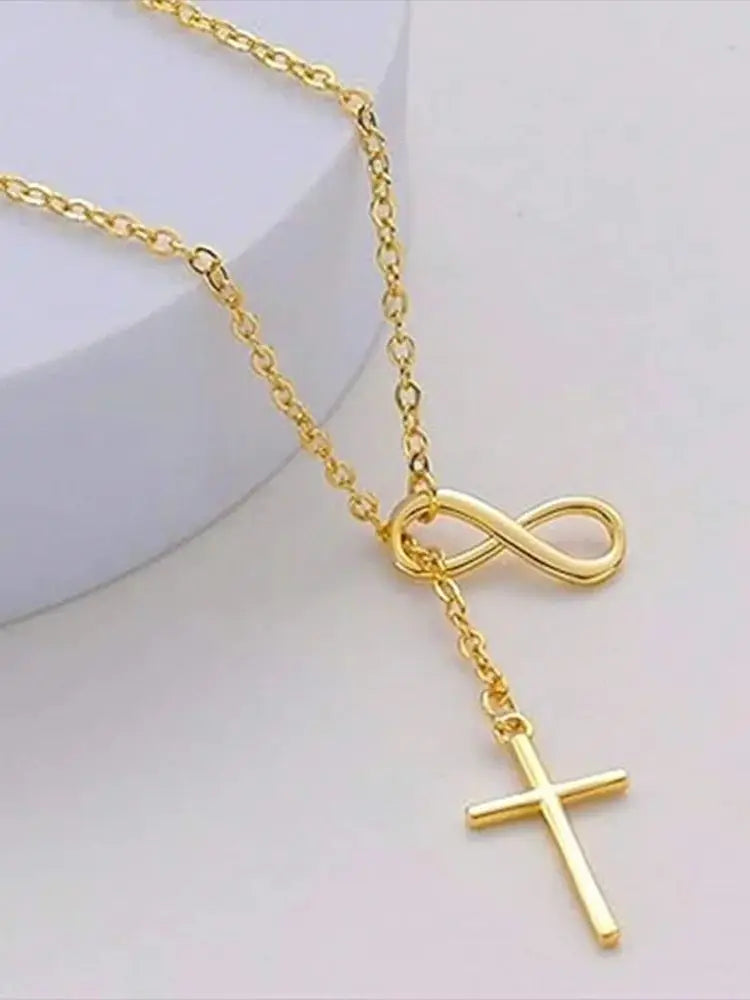 Infinite Lucky Cross Necklace