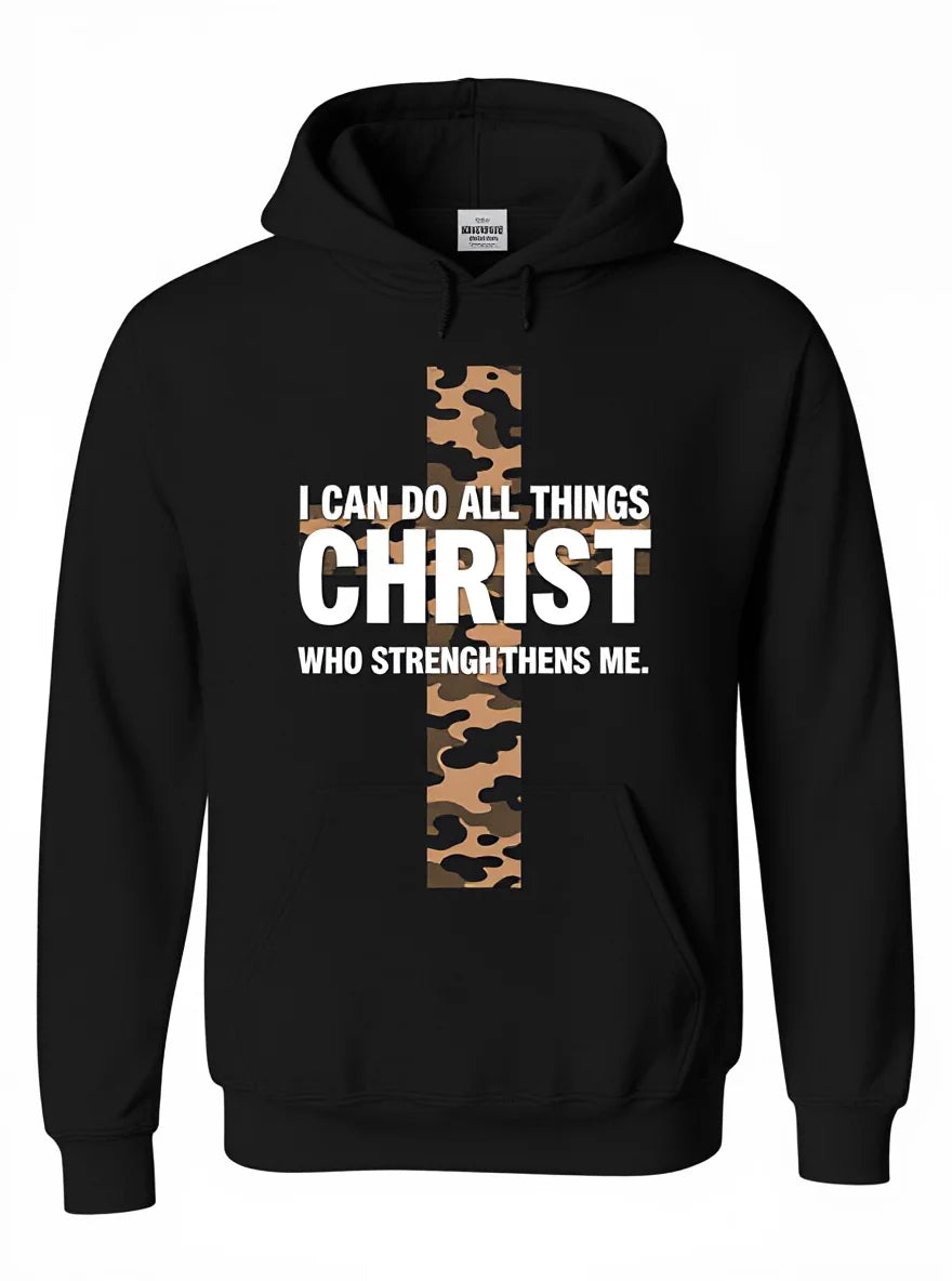 Philippians 4:13 Cross Hoodie