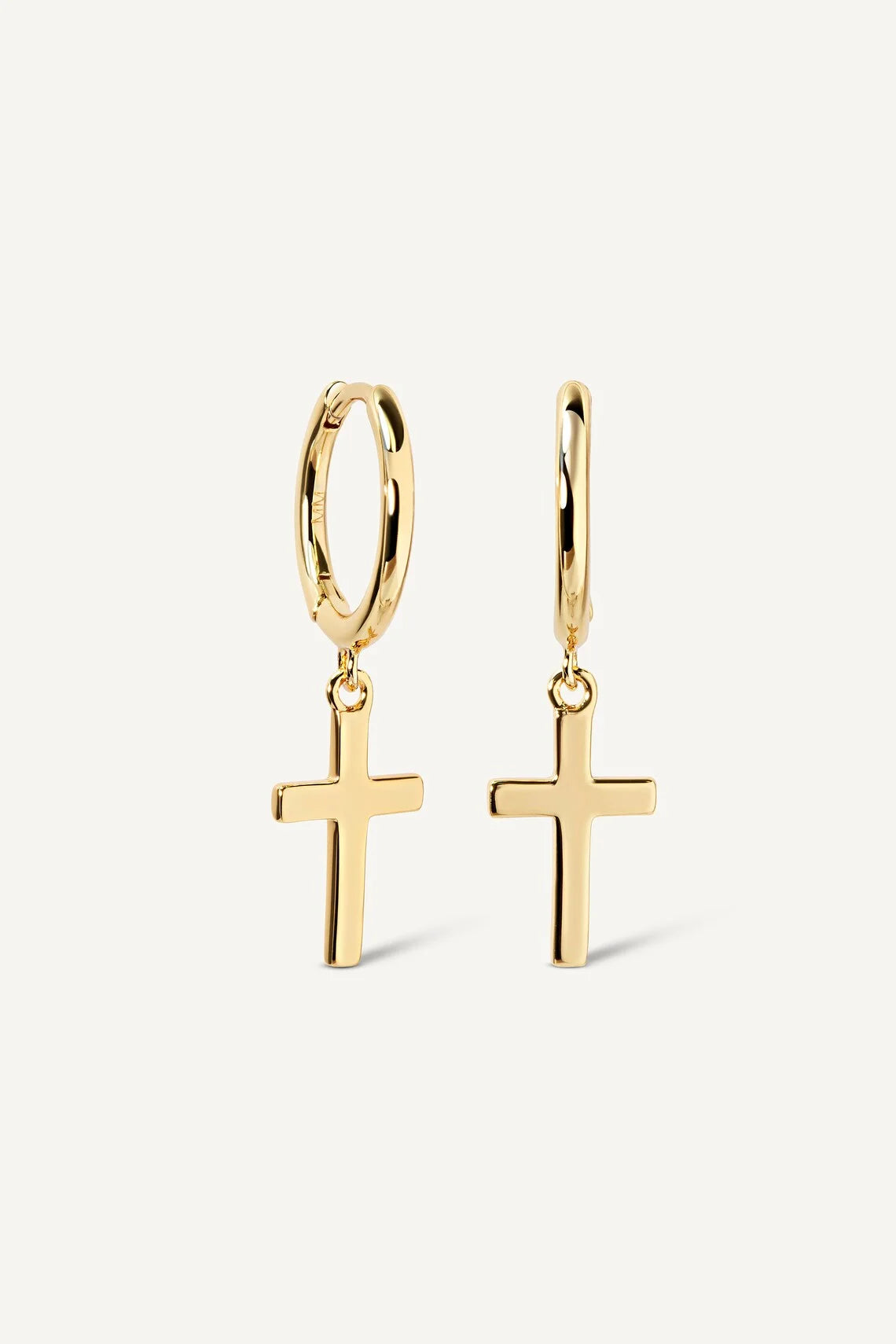 Jesus Cross Hoop Earrings