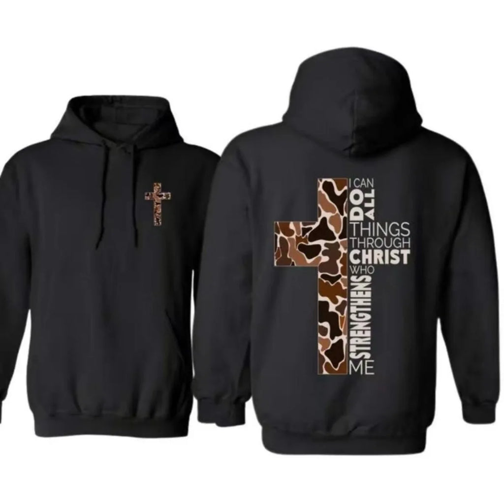Camo Cross Christian Hoodie