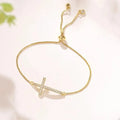 Zircon Cross Chain Bracelet